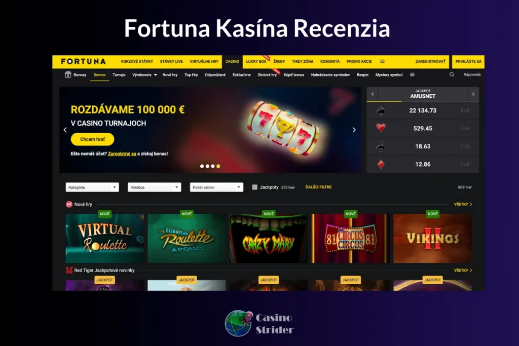 Fortuna  Kasína Recenzia