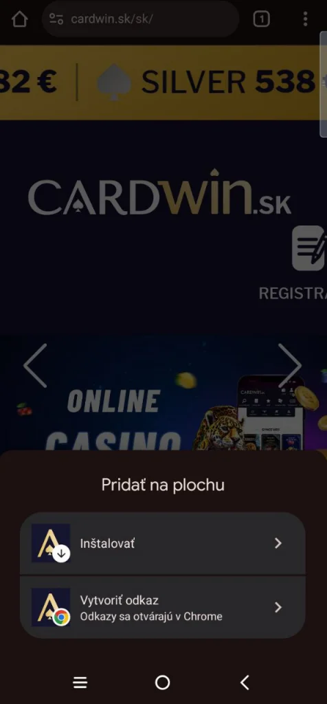 Kliknite na ikonu